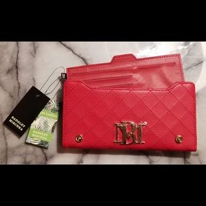 NWT Badgley Mischka Red Vegan “Leather” Wallet NWT $49